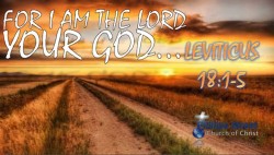 For I Am The Lord Your God