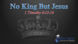 No King But Jesus