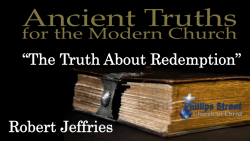 The Truth About Redemption - Robert Jeffries